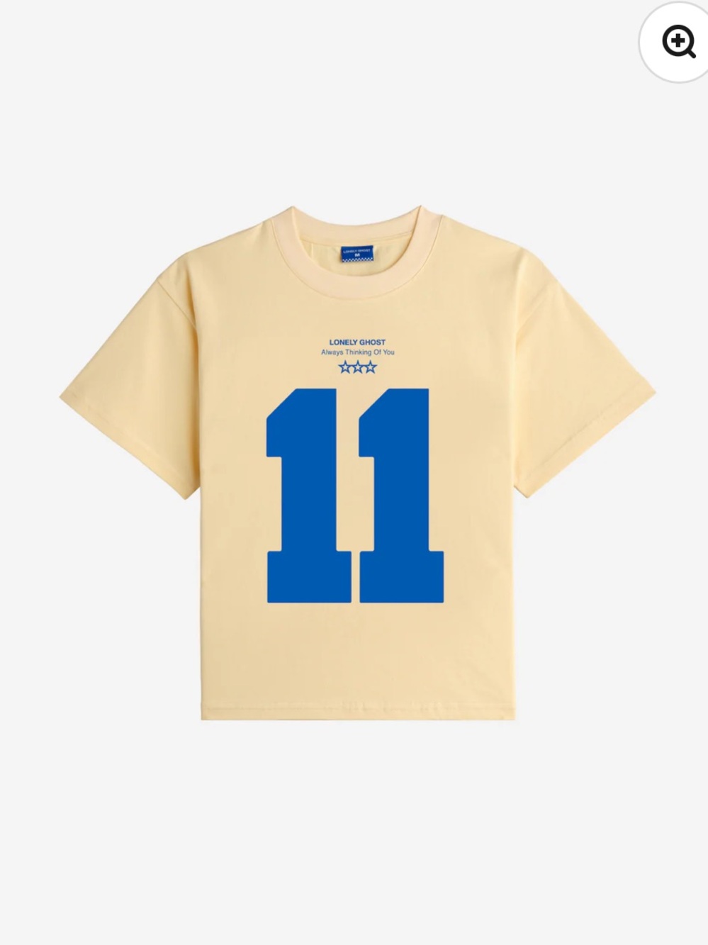 NWT Lonely Ghost 11:11 Boyfriend Baby Tee in Yellow size XL